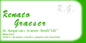 renato graeser business card